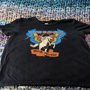 Pacifica Black Cotton T-Shirt